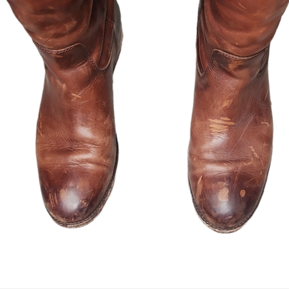 Frye Melissa Button 2 Equestrian-Inspired Tall Boots SZ 8 B Cognac Made in Mexic - Picture 16 of 16